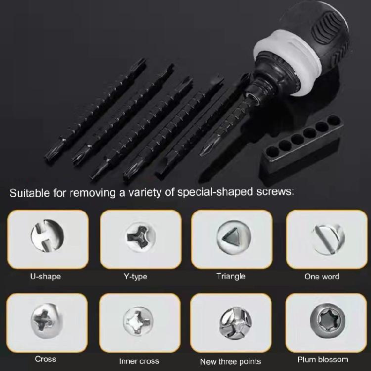Ratcheting Screwdriver Set Screwdriver Ratchet Wrench Set With Rotatable Ratchet Handles Household Repair Tool Kit