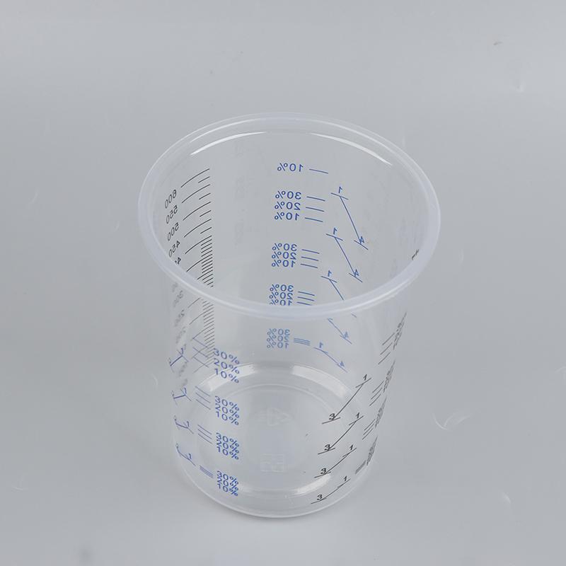 10/50 ks kalibrovaných kelímků na míchání barev, plastové kelímky na míchání barev, míchací kelímky o objemu 600 ml