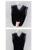 Spring/Summer Women's Plus Size Lace Camisole - Loose Fit, Sleeveless Ribbed Tank Top