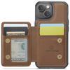 For iPhone 14 Plus Case Leather Mobile Cover with Detachable Magnetic Card Bag