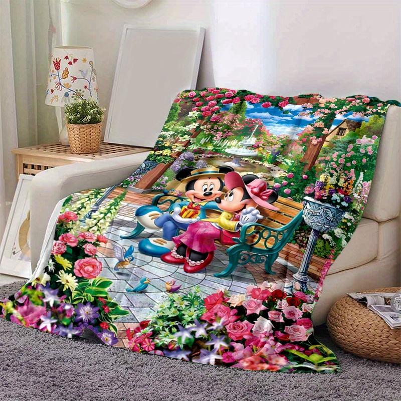1pc, Mickey and Minnie (9) Home Decor Blanket: A Cozy Flannel Throw for Bedroom, Living Room, Travel, Camping, Car, Beach, Office Naps, Perfect Gift F