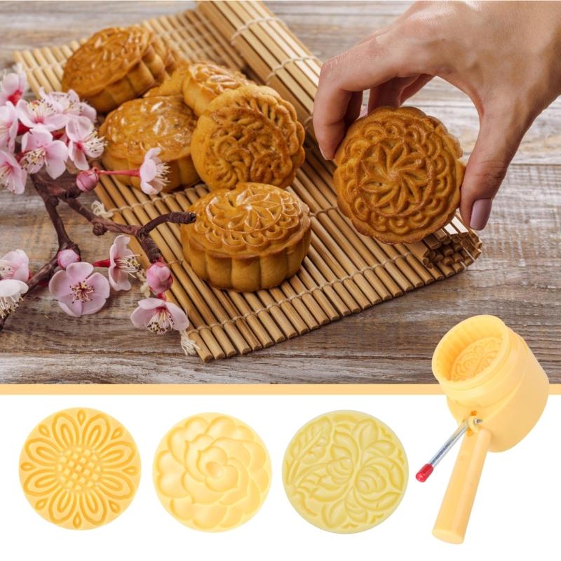 Hand Pressed Ice Skin Mooncakes Mold Chocolate Moulds Flexible ABS Plastics Pastries Dessert Mold for Baking Enthusiasts