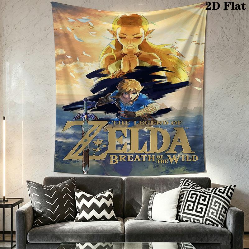 Legend of Zelda Wall Hanging Printed Fabric Blanket Decorative Tapestries for Bedroom Living Room Home Decor