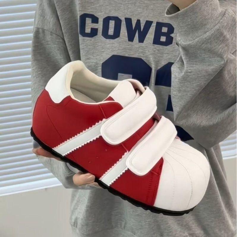

Autumn hard inner height increase Forrest Gump shoes big head bread casual shoes women s Velcro sneakers 40