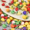5pcs Three-Dimensional Enamel Fruit Charm Grape Peach Watermelon Alloy Oil Drop Charms For Jewelry Making Supplies DIY Earrings