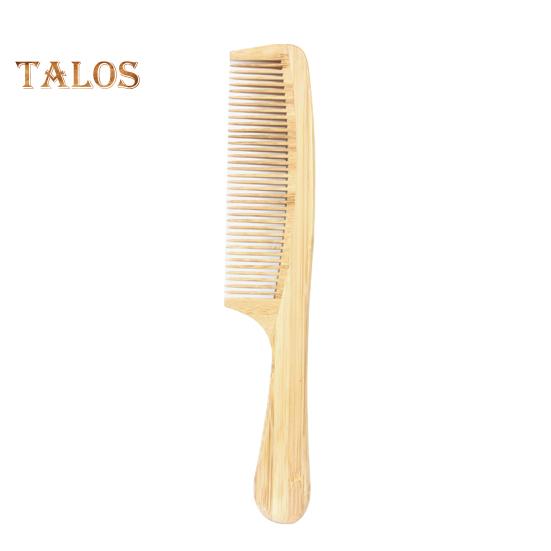 Natural Bamboo Wide Tooth Hair Comb for Women Men Anti-Static Afro Fork Comb Detangler Brush for Curly Straight Wet Dry Hair Prevents Breakage