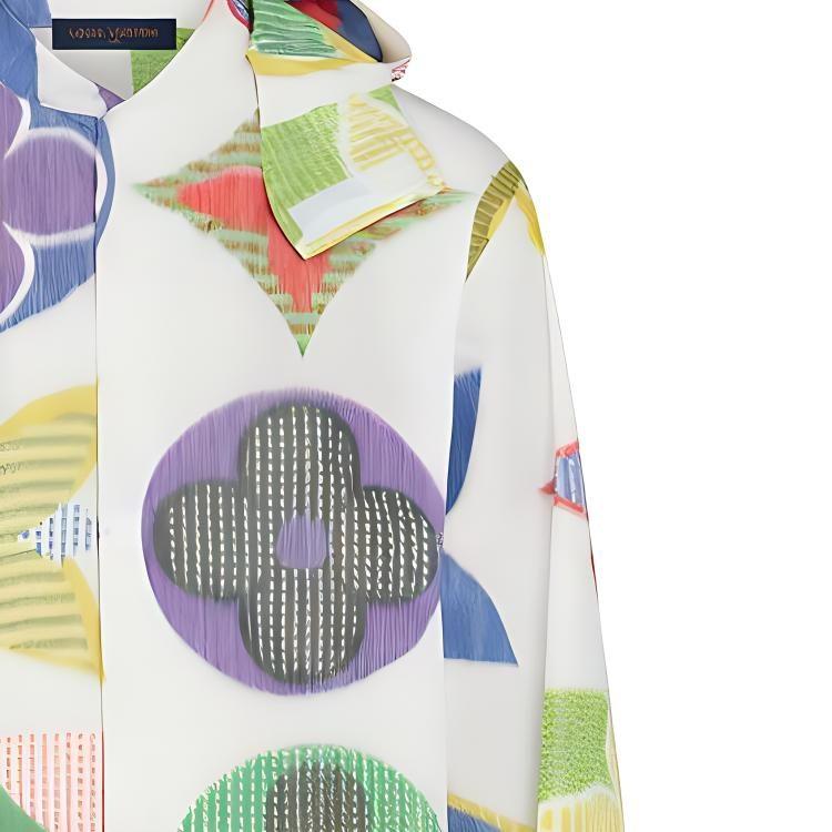 Louis Vuitton Colorful Jumbo Monogram Windbreaker Rain Coat 1A7XJ