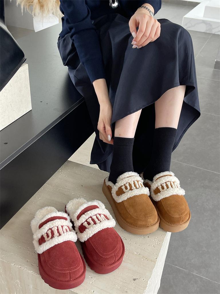 2025 new flat-bottomed bag head slippers Mao Mao women's shoes