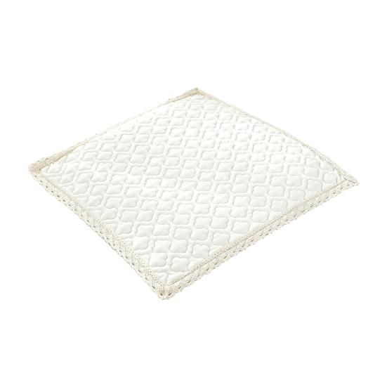 Coussinets de Chaise Antidérapants Coussin Peluche avec Liens, Coussin d'Assise Bordure en Dentelle, Tapis Confortables pour Sièges de Salle à Manger 16 x Pouces Lavable Bureau Épais Doux Tabourets de Cuisine