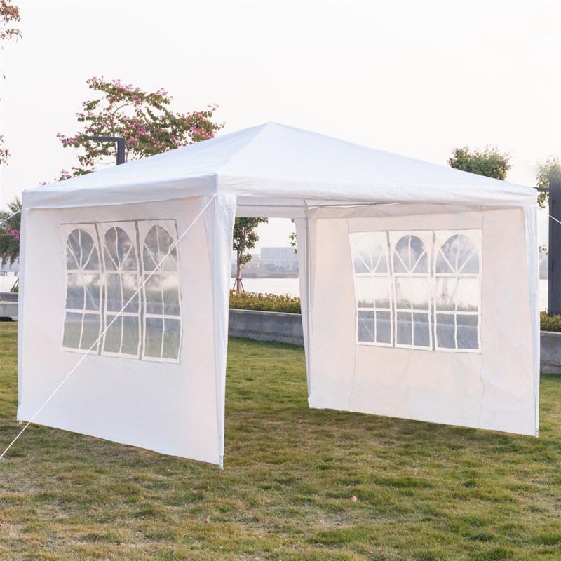 3-sided Waterproof Assembled Tent Large Space With Spiral Tubes For Wedding Camping Parking (3 X