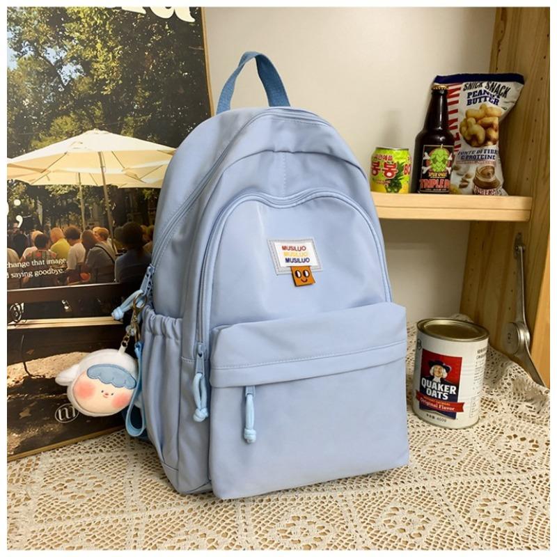 Large Capacity Backpack Cute Girl Solid Color College Student Junior High School Fashion New Backpack