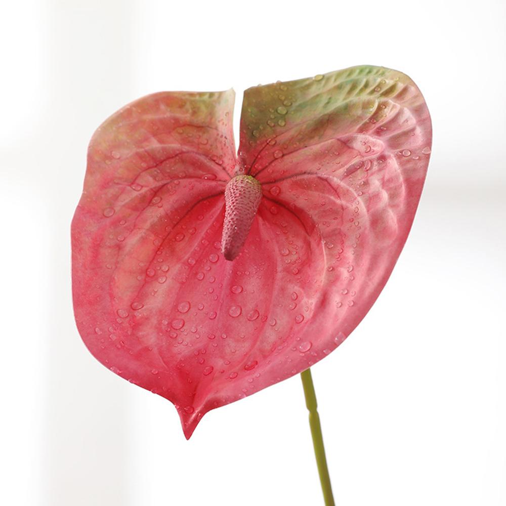3D Printing Latex Artificial Anthurium Lily Flowers Permanent Flower Fake Flowers for Home Decoration Wedding Bridal Bouquet