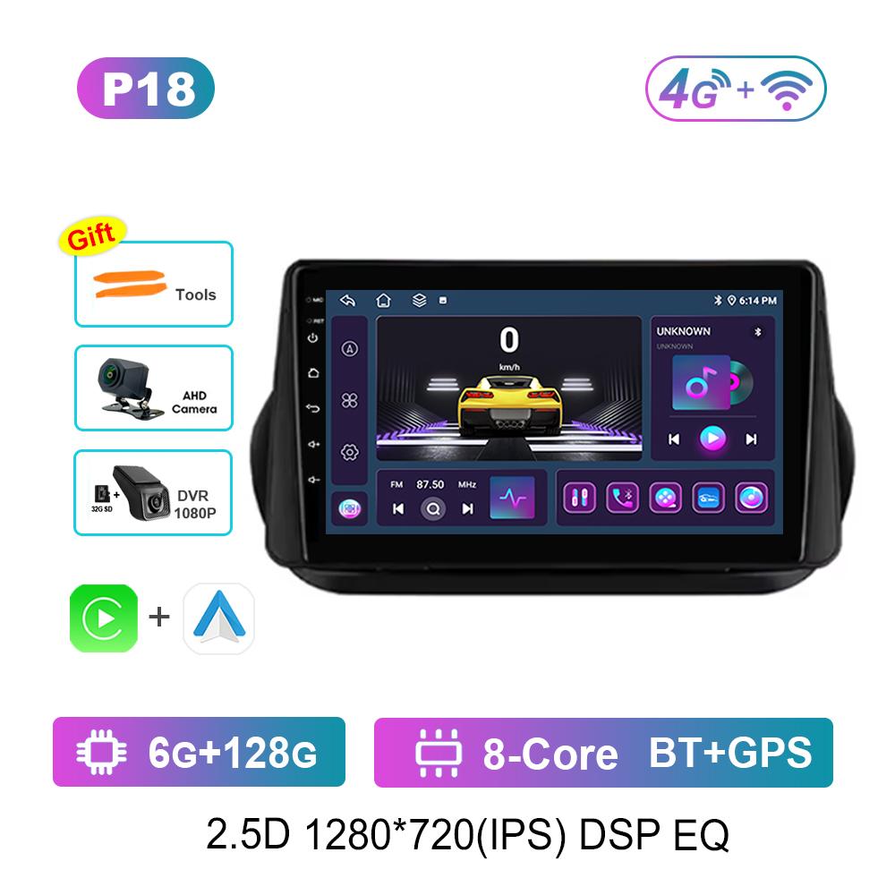 Android OS for Fiat Fiorino Qubo for Citroen Nemo for Peugeot Bipper 2008 - 2017 Carplay GPS Car Video Multimedia Player WiFi BT