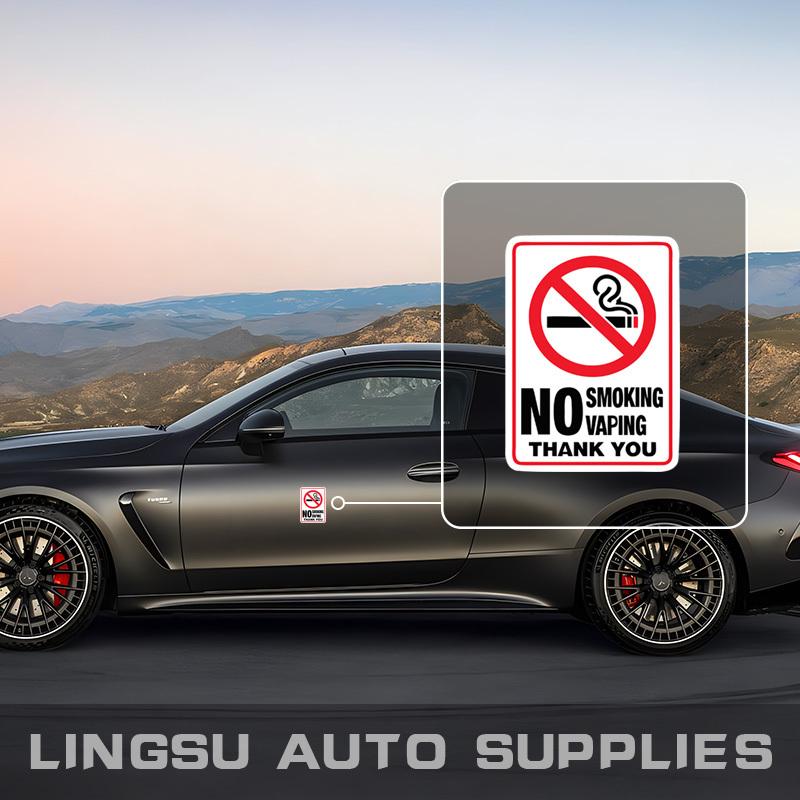 No Smoking & No Vaping" Vinyl Sign Sticker - Waterproof, Self-Adhesive, Easy to Install - Ideal for Indoor/Outdoor Use on Cars