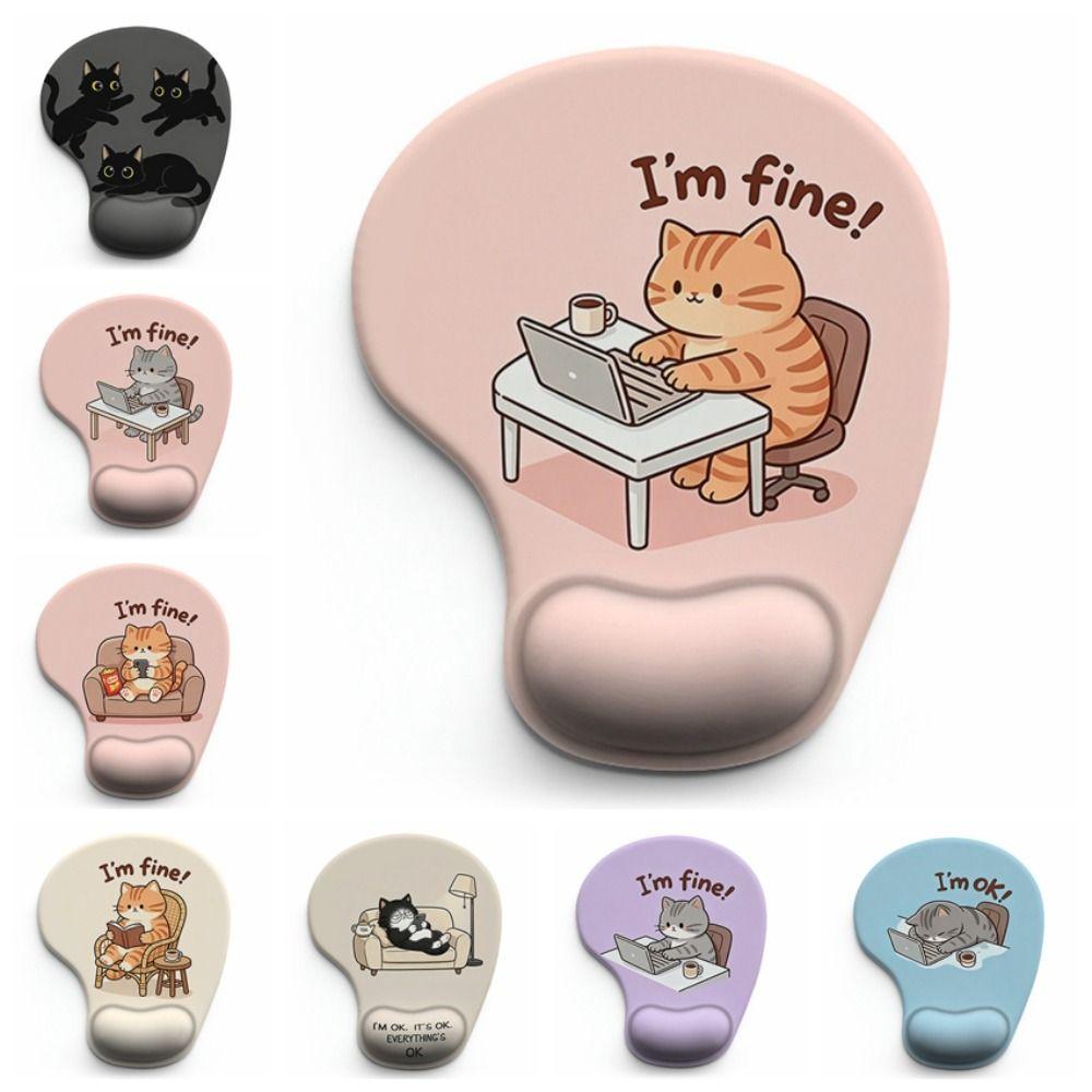 Silicone Comfortable Wrist Rest Non-Slip Desktop Wrist Support Cartoon Animal Mouse Pad  Computer