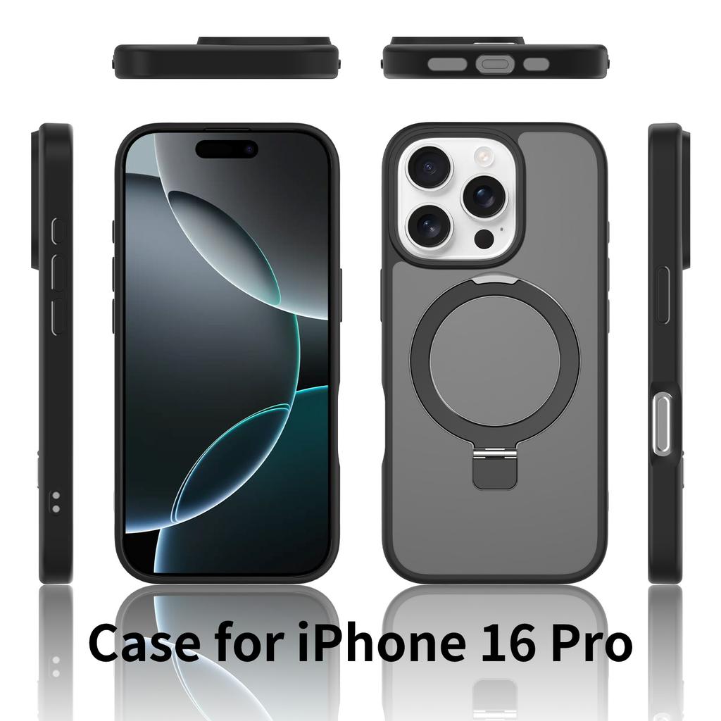 Magnetic Stand Holder Matte Phone Case for Magsafe Mag Safe Iphone Air 17 Pro 16 15 14 Plus 13 Pro Max 12 11 14Pro 13Pro 16Pro 15Pro Stand Phone Cover