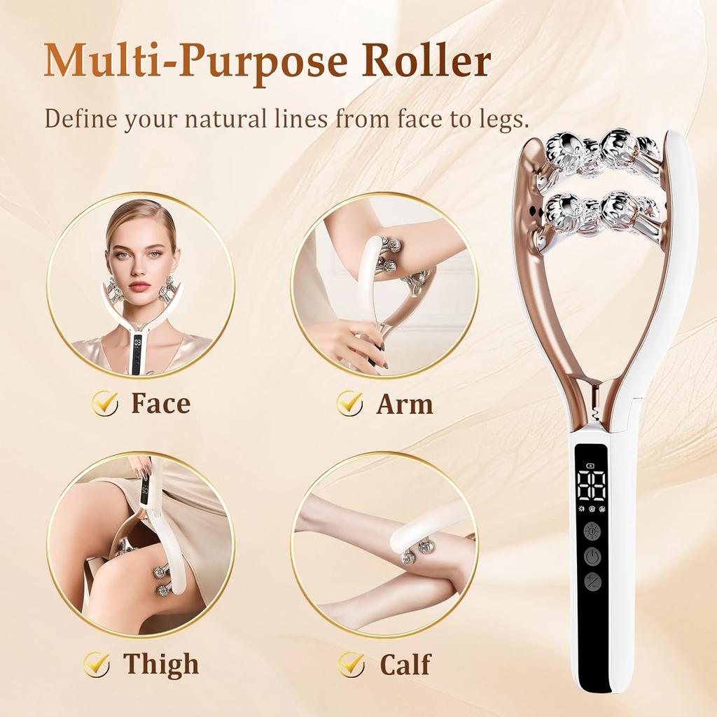 EMS Roller Face-Slimming Artifact V-Face Beauty Facial Massager For Firming And Lifting The Face for Puffiness Fine Lines 2026