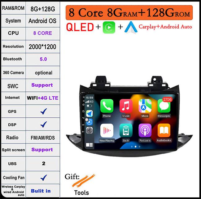 Android 14 Car Radio For Chevrolet Tracker Trax 2016 - 2019 DSP QLED Multimedia Video Player Bluetooth Navigation GPS WIFI