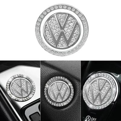 Dekorační samolepka na tlačítko startování auta jedním kliknutím Křišťálový kamínek Samolepka na zapalování motoru Pro Volkswagen Vw Golf GTI Polo Passat