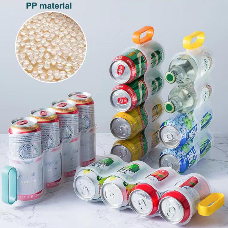1Pcs Beer Soda Drink Can Storage Box Kitchen Fridge Drink Bottle Holder Fridge Refrigeration Storage Organizer Rack Shelf
