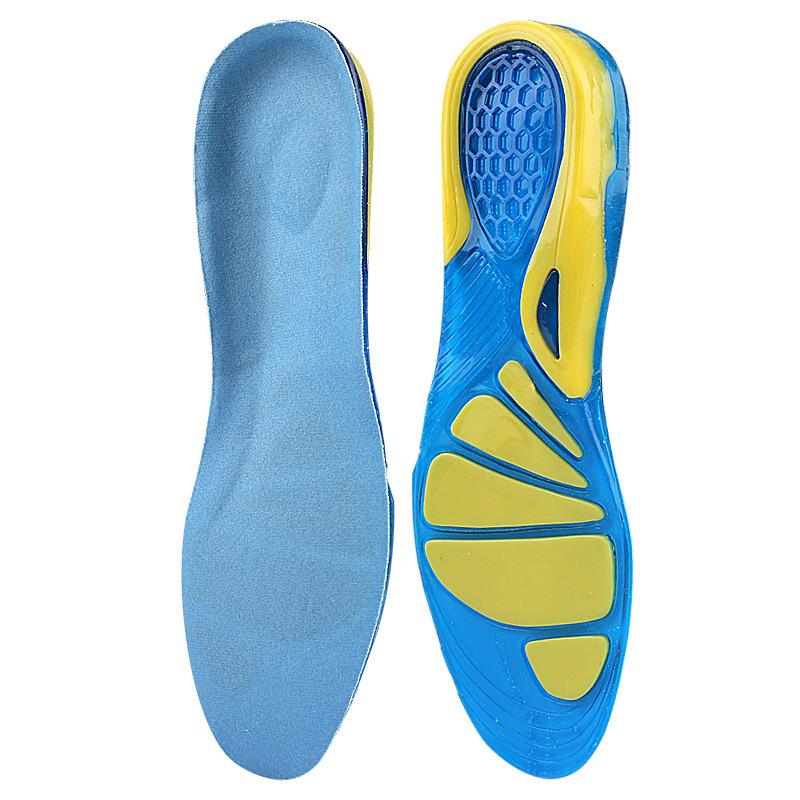 

Толстая силиконовая эластичная стелька Мягкая противоскользящая спортивная стелька Амортизирующая подошва Поддержка свода стопы Ортопедическая стелька 2 шт/4 шт M(EU39-42)