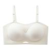 tube top strapless underwear women gather non-slip, anti-drop shoulder lift, anti-drop small chest, sub-breasts, seamless back bra