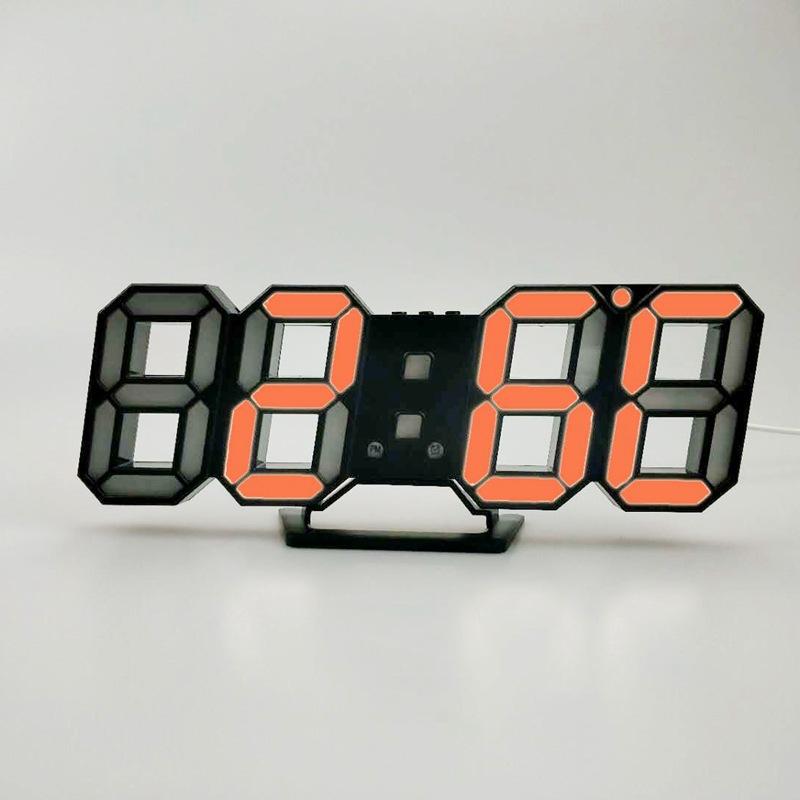 6609 Automatic Photosensitive Digital Clock 3D Electronic Clock Multi-Function Seat Hanging Dual-Purpose Led Clock Quality