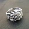 Pixiu Prosperity Thai Silver Ring - Ancient Style Retro Men's Open Taotie Design