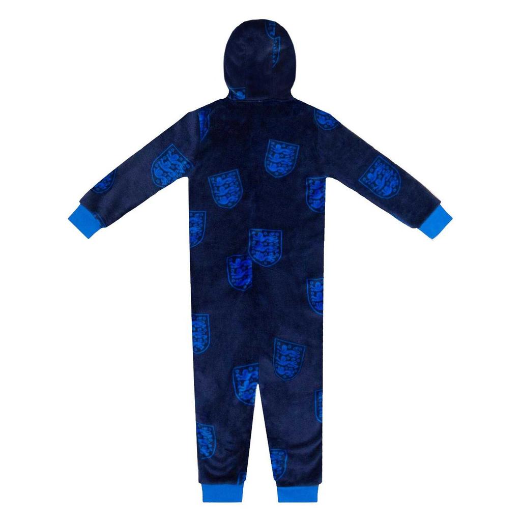 England Childrens/Kids Crest Fleece All-Over Print All-In-One Nightwear