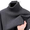 Men's High-Neck Knitted Sweater: Warm, Casual, Stylish Pullover for Winter