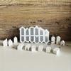 3D Nordisk Stil Litet Hus Silikonform 12-håls Hus Ljusformar Minihus Gips Betong Cementform Aromtvålformar