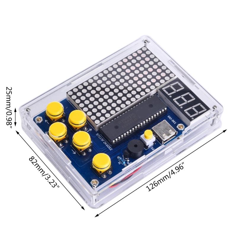 Herní sada DIY pájecí projekt Elektronická pájecí sada se 4 hrami a akrylovým pouzdrem, pro nácvik pájení