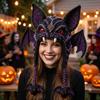 Warm Hand Knitting Animal Hood Set Handmade Halloween Animal Hat  Holiday Gift