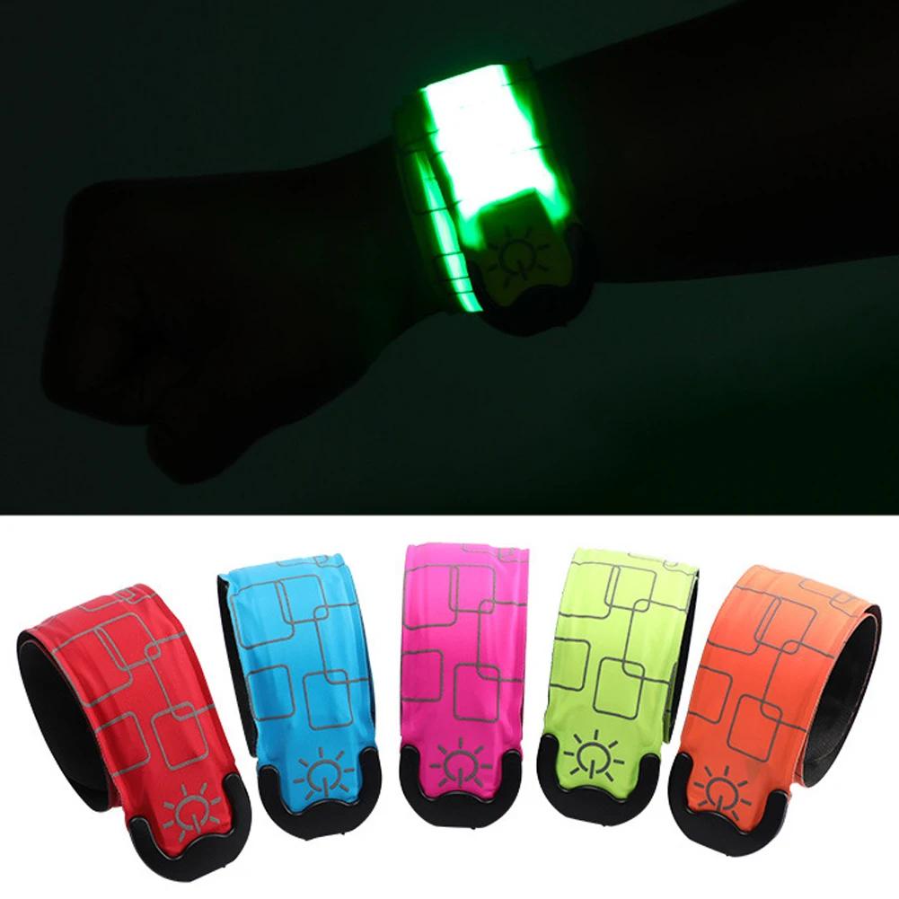 LED Wrist Band High Brightness Decorative Rechargeable LED Slap Glowing Night Running Armband Bracelet for Outdoor Wristband
