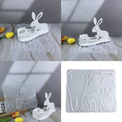 Multipurpose Flexible Silicone Mould for Rabbit Candle Holders Portable for Craft Supplies and Festive Decorations