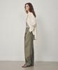 OSTKAKA One-Pleat Wide Chino Pants Khaki