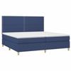 3142287 vidaXL Lit à sommier tapissier avec matelas Bleu 200x200 cm Tissu