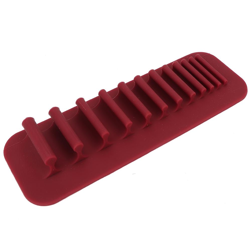 

Мягкий силиконовый настенный держатель для зубных щеток и кисточек для макияжа, подставка-органайзер(Темно-красный ) темно-красного