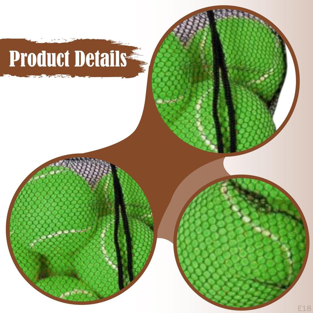 10 Pieces Tennis Balls with Storage Mesh Bag Workout for Pet Dog Adults Kids Yellow