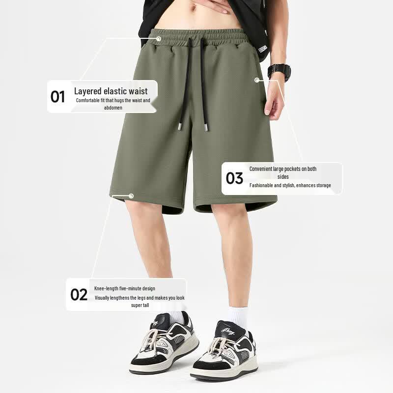 Jeep Men's Summer Loose Fit Cotton Casual Shorts