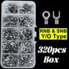 Copper Ring Fork Terminals Kit Non-Insulated Electrical O/Y Type  Brass Terminal Assortment Set Cable Wire Connector Crimp Spade