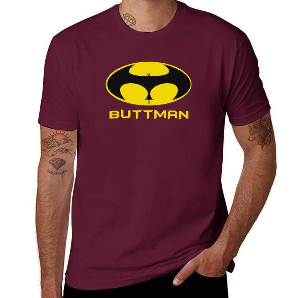 BUTTMAN T-Shirt Graphics Plus Size Tops Customs Design Your Own Black T Shirts for Men