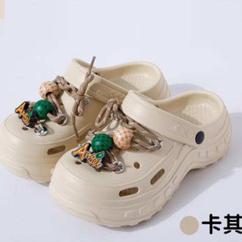 New hole shoes women's indoor and outdoor stepping on shit feeling comfortable and breathable eva slippers thick-soled slippers wholesale