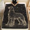 Black Afghan Hound,pattern Flannel Blanket, High Quality Comfortable for All Seasons, Home Decor, Warmth and Comfort, Perfect for Gifts.