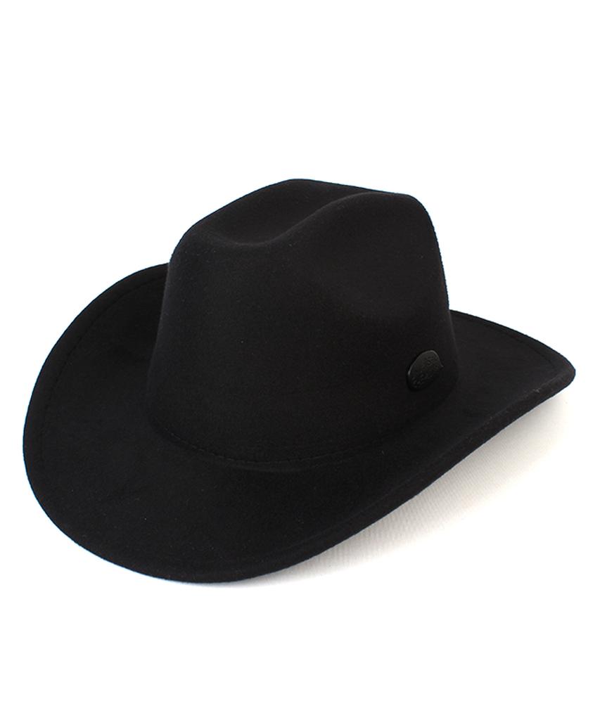 Western Wool Black Fedora Cowboy Fedora