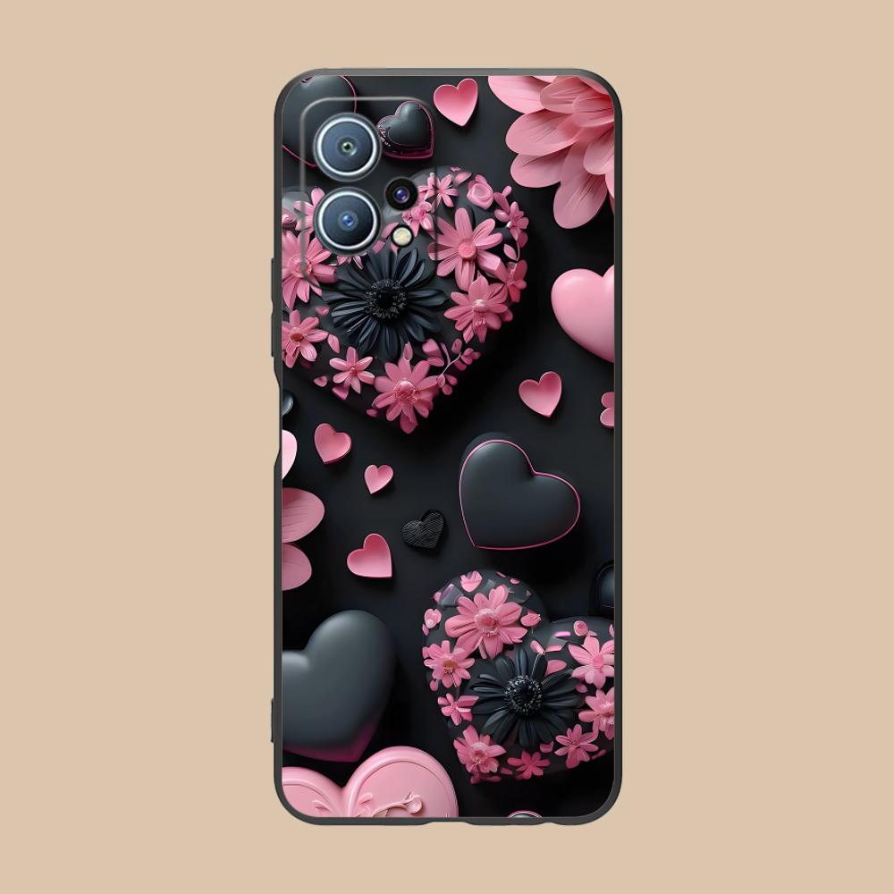 Y2K Glowing Hearts Mobile Phone Case for Huawei P60 P50 P40 P30 P20 P10 P9 P8 Pro Lite Plus Colorful Printing Cover Pretty Cover