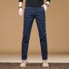 2024 Spring And Autumn Casual Men'S Spring And Autumn Plush/Regular Slimming Straight Tube Trendy Brand Business Ironless Versatile Long Pants