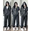 Damen Kapuzenpullover mit Reißverschluss Trainingsanzug Langarm Lockerer Hoodie + Jogginghose 2-teiliges Outfit Lässiges Sport- und Loungewear-Set