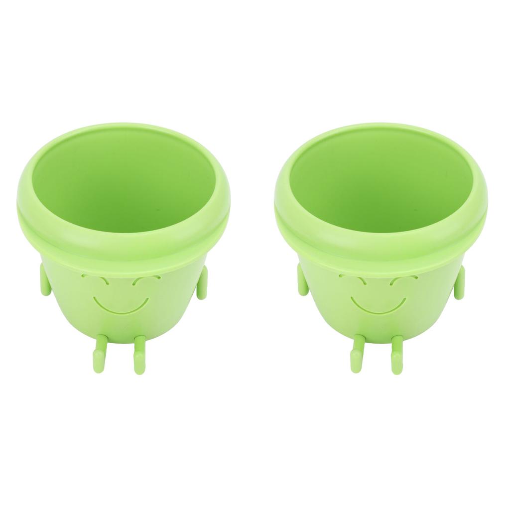 Donica na sukulenty z prostymi nogami, mała, z twarzą, kwiatowa, z drenażem, urocza, plastikowa, zabawna doniczka do wnętrz