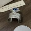 Bracelet Manchette Métal Vintage Yeux Bleus Personnalisé Pour Femmes Bijoux Mode Bangles Main Ouverte Exagérés Accessoires Cadeaux